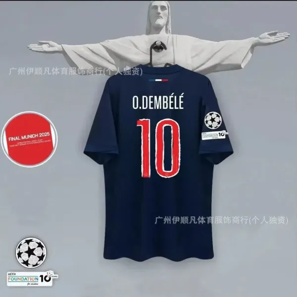 Paris Saint-Germain O. Dembélé #10 UEFA Champions League Final Munich 2025 Jersey - 1