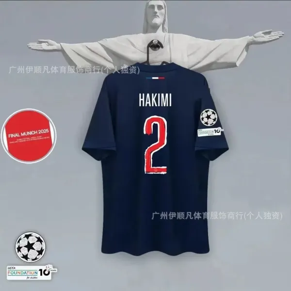 Paris Saint-Germain Hakimi 2025 UEFA Champions League Final Jersey Navy - 1