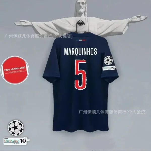 Paris Saint-Germain Marquinhos #5 UEFA Champions League Final Munich 2025 Jersey - 1