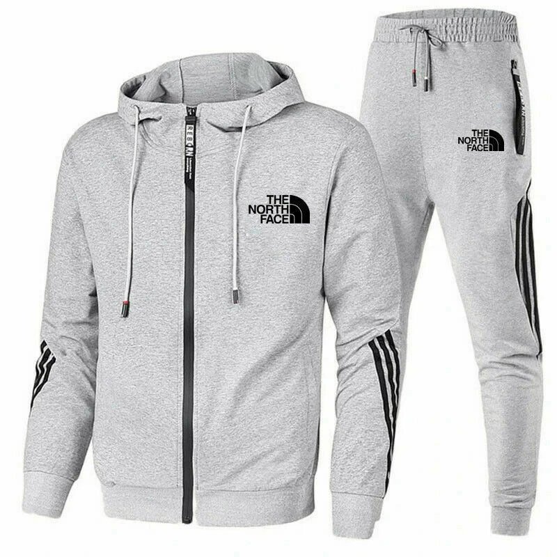 Fashion sports suit hooded zipper air layer casual sweatshirt cover