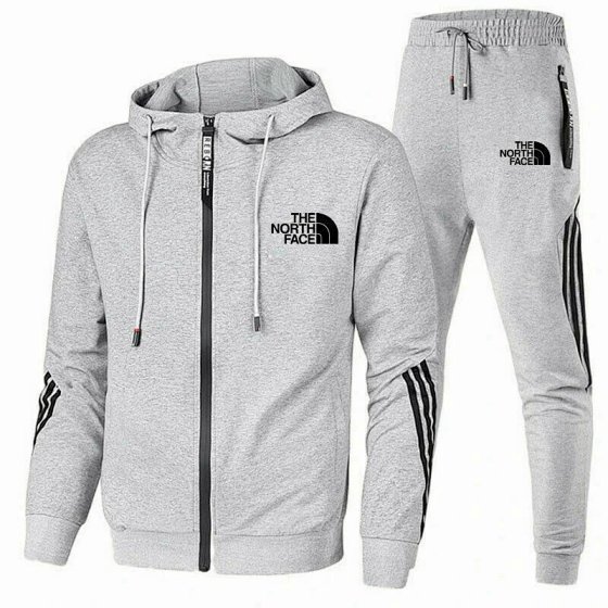 Fashion sports suit hooded zipper air layer casual sweatshirt cover