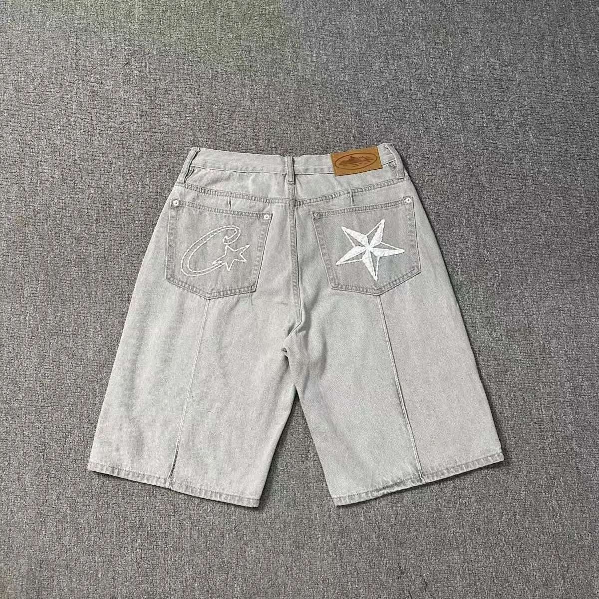 Gray Denim Shorts