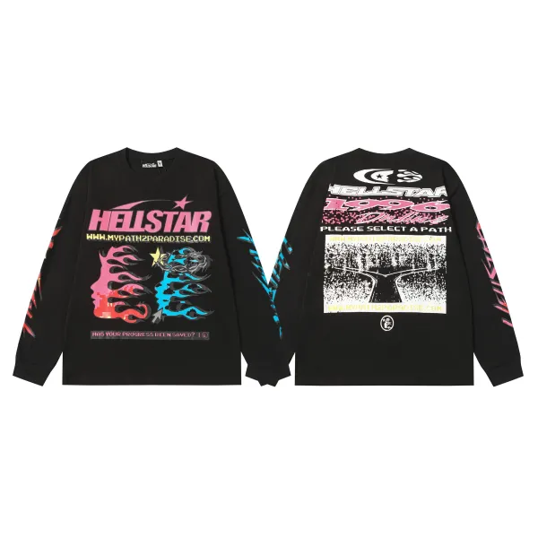 Hellstar 1996 Online Long-Sleeve Graphic T-Shirt Black - 1