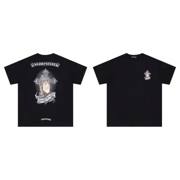 Chrome Hearts Praying Hands Black T-Shirt - 1
