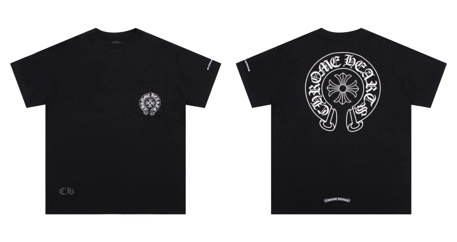 Chrome Hearts Caution Pink Graphic T-Shirt Gray - 26