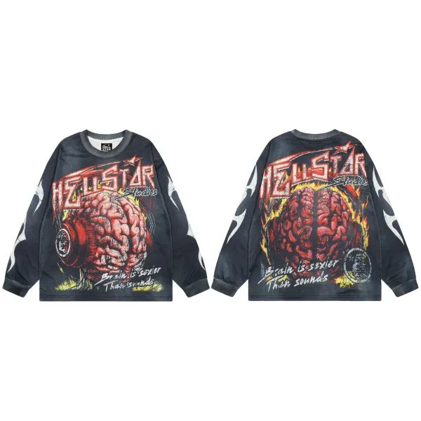 Hellstar Flame Jersey Orange-White Multicolor Jersey - 7