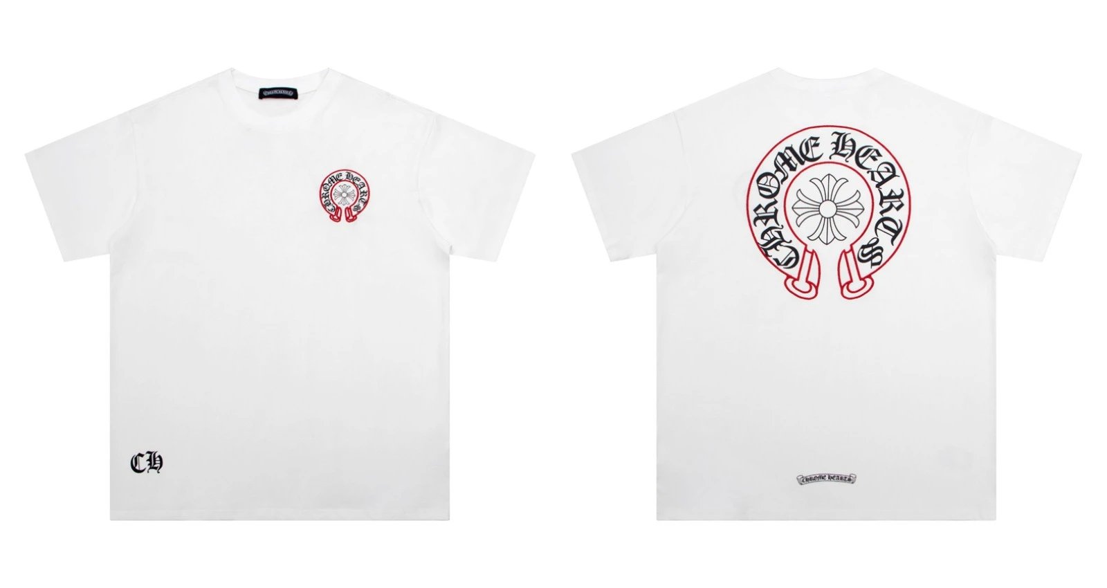 Chrome Hearts Caution Pink Graphic T-Shirt Gray - 17
