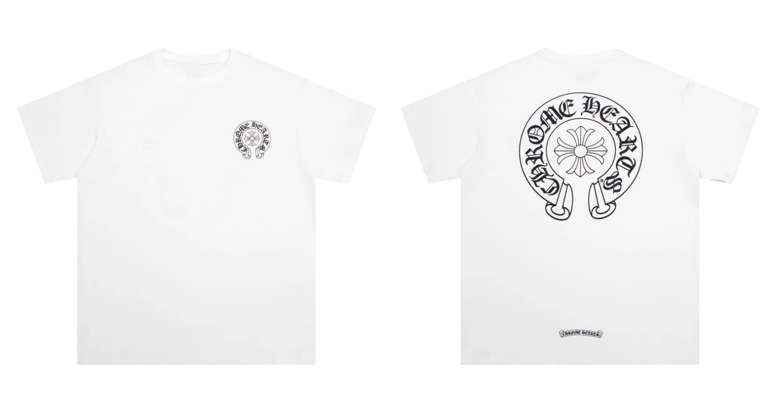 Chrome Hearts Caution Pink Graphic T-Shirt Gray - 25