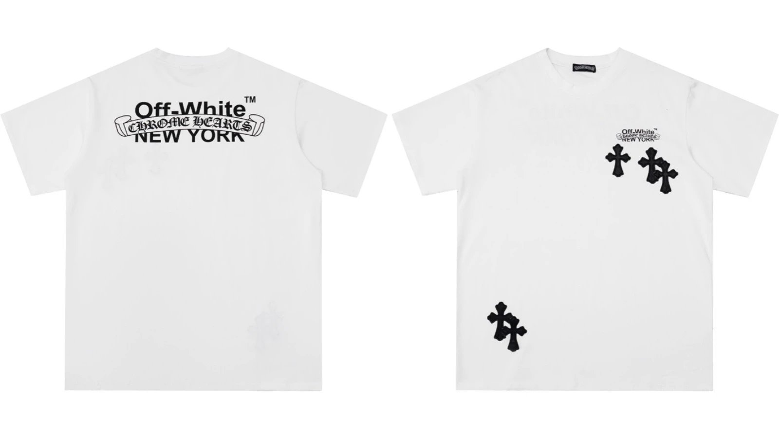 Chrome Hearts Caution Pink Graphic T-Shirt Gray - 46