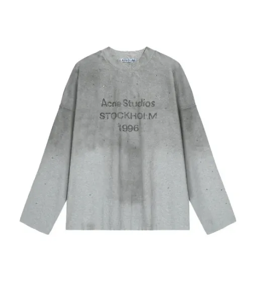 Acne Studios Stockholm 1996 Washed Gray Long-Sleeve Tee - 1