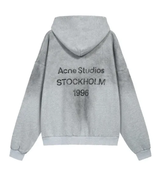 Acne Studios Stockholm 1996 Gray Hoodie - 1