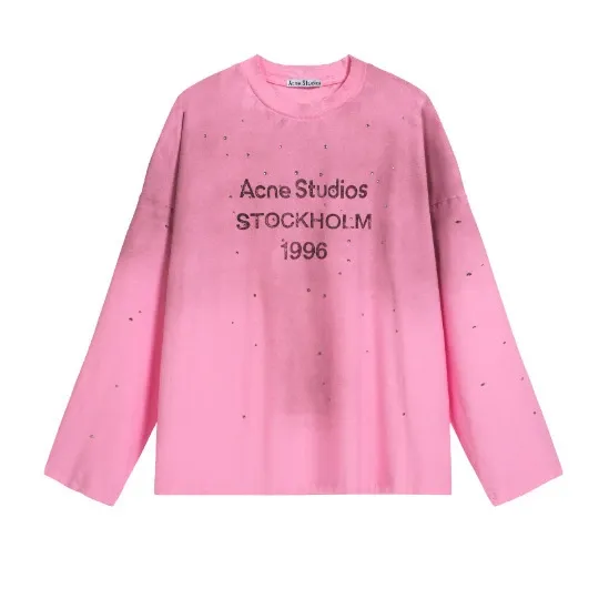 Acne Studios Stockholm 1996 Pink Oversized Long-Sleeve T-Shirt - 1