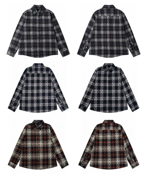 Burberry Check Print Floral Overlay Shirt Multicolor - 4