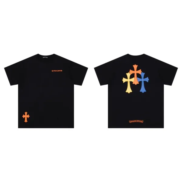 Chrome Hearts Cross Embroidered Black T-Shirt - 1