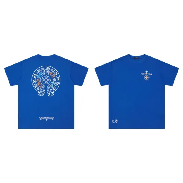 Chrome Hearts Circle Logo Blue T-Shirt - 1
