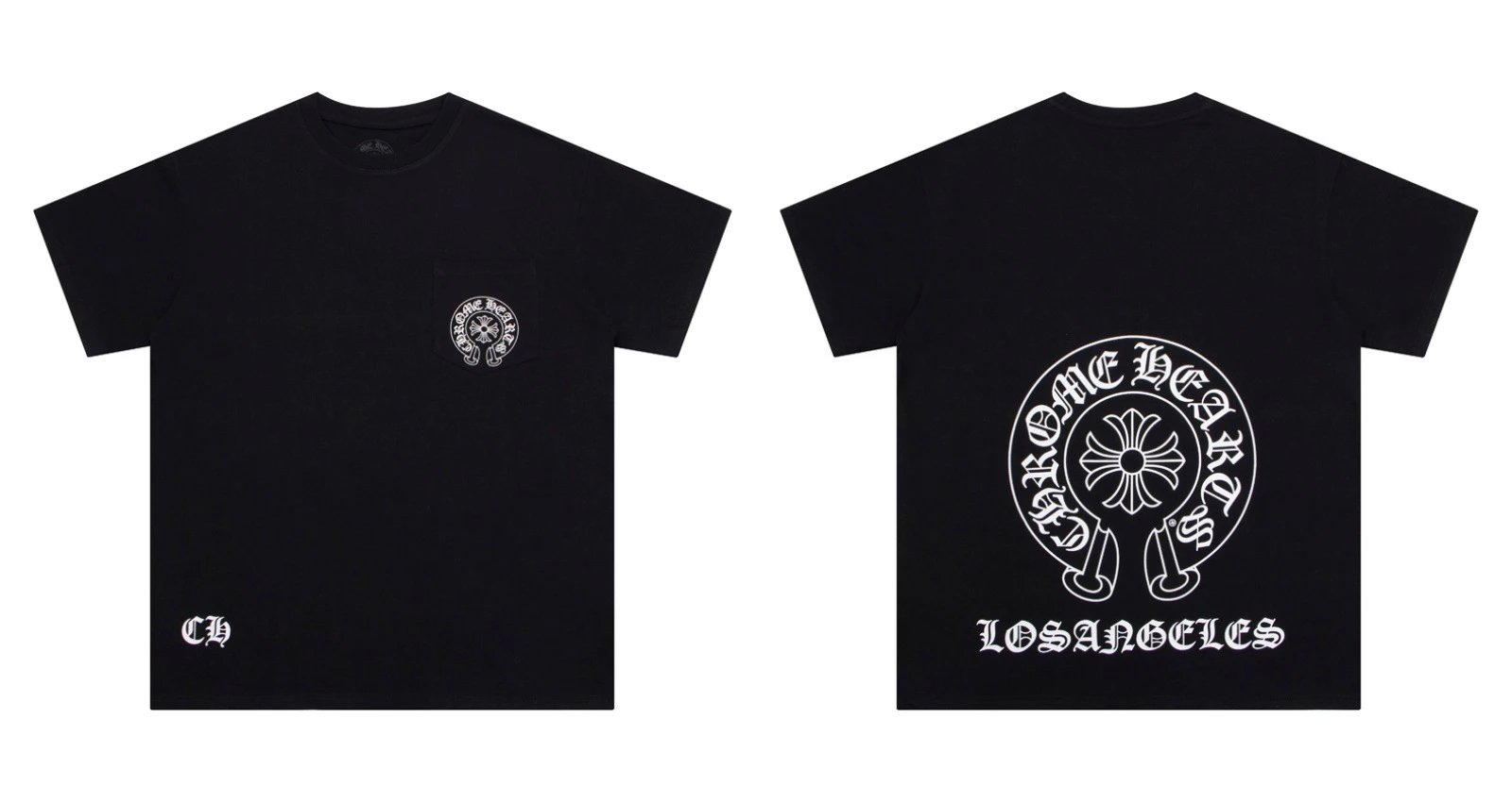 Chrome Hearts Caution Pink Graphic T-Shirt Gray - 7