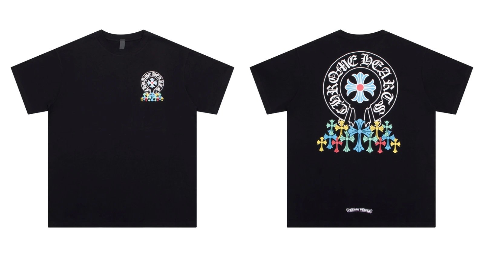 Chrome Hearts Caution Pink Graphic T-Shirt Gray - 23