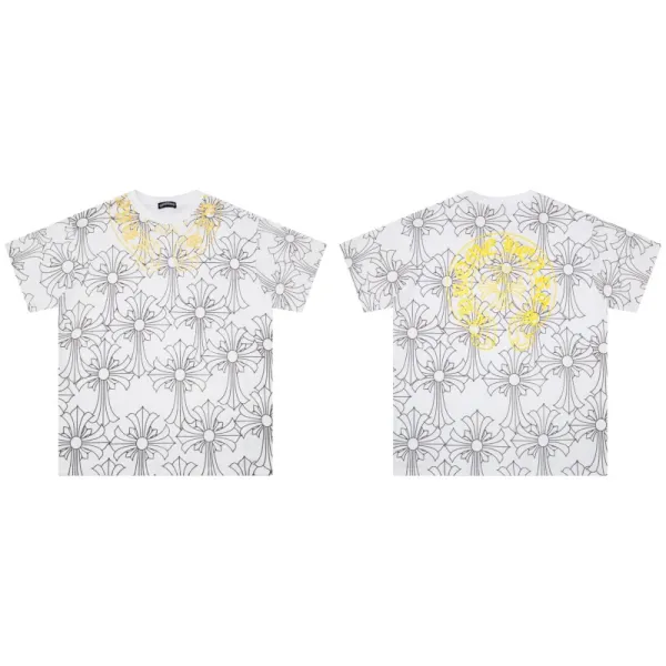 Chrome Hearts Cross Pattern Print T-Shirt White - 1