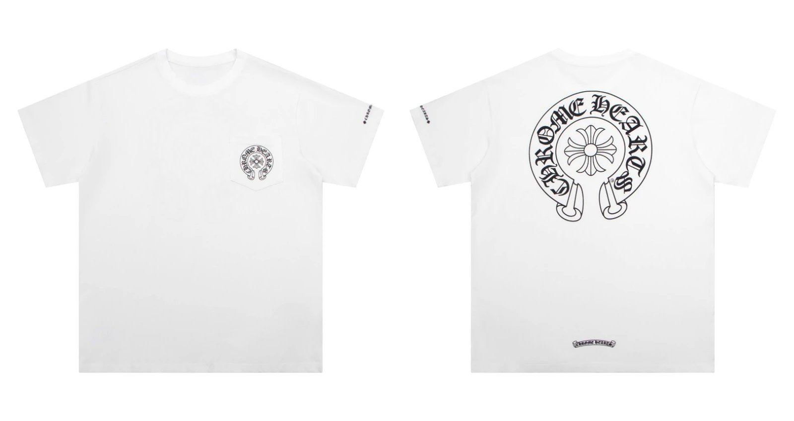 Chrome Hearts Caution Pink Graphic T-Shirt Gray - 27