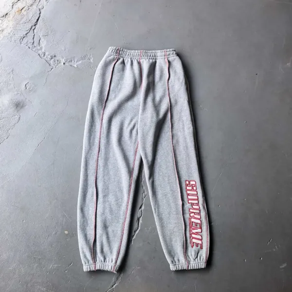 Supreme Side Logo Sweatpants Gray - 1
