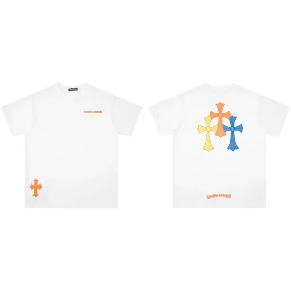 Chrome Hearts Cross Embroidered White T-Shirt - 1