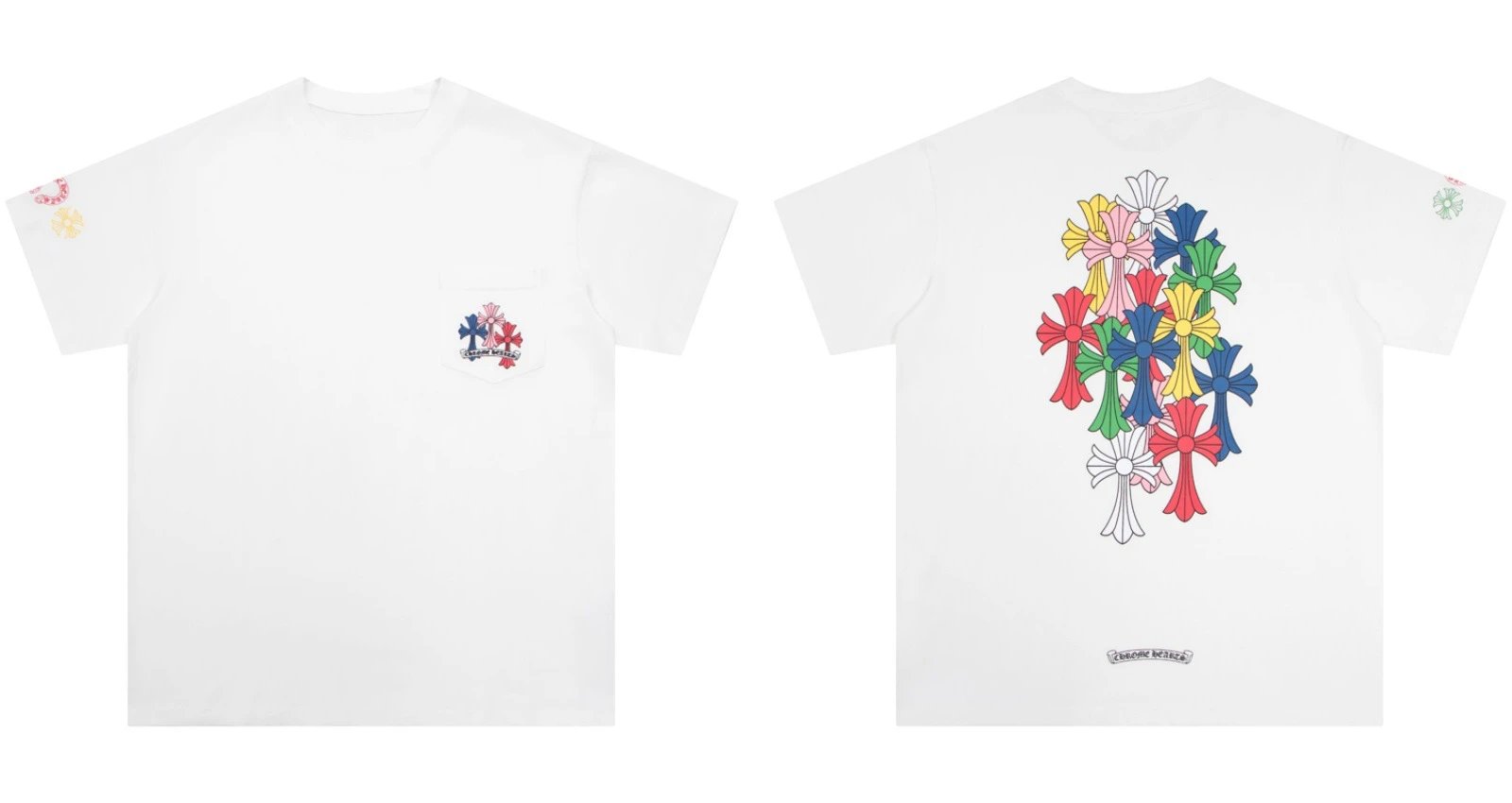 Chrome Hearts Caution Pink Graphic T-Shirt Gray - 29
