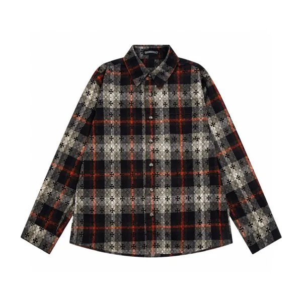 Burberry Check Print Floral Overlay Shirt Multicolor - 1
