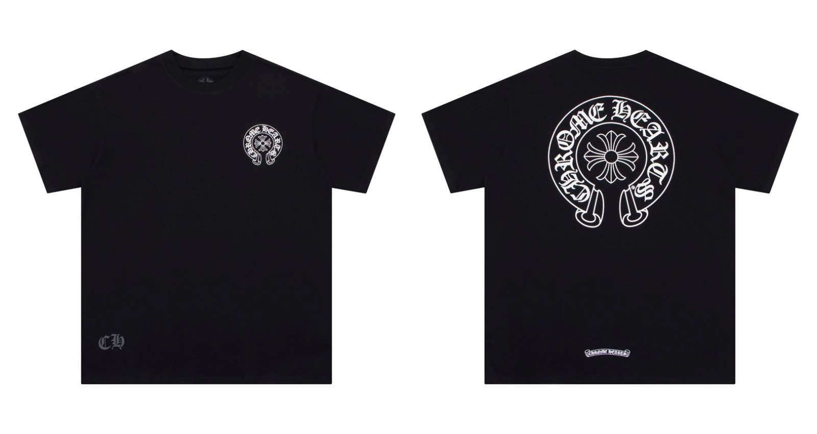 Chrome Hearts Caution Pink Graphic T-Shirt Gray - 24