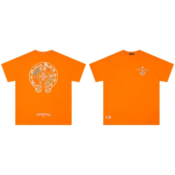 Chrome Hearts Orange Circle Logo T-Shirt - 1