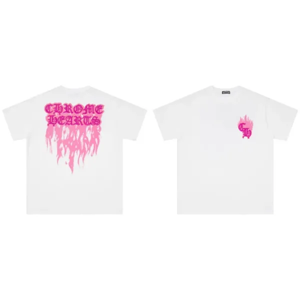 Chrome Hearts Flame Logo T-Shirt White - 1