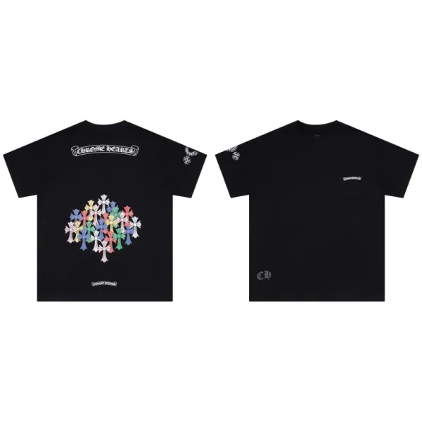 Chrome Hearts Multicolor Cross Cluster Pocket T-Shirt Black - 1