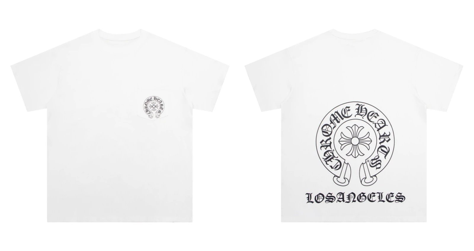 Chrome Hearts Caution Pink Graphic T-Shirt Gray - 6