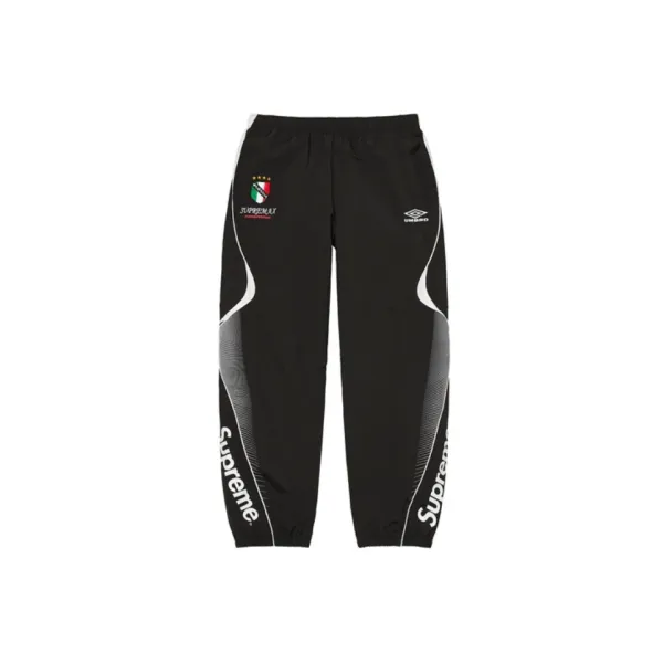 Supreme Logo Tape Sweatpants Black - 6