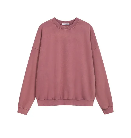 Design Oversized Crewneck Sweatshirt Dusty Rose Hoodie - 1