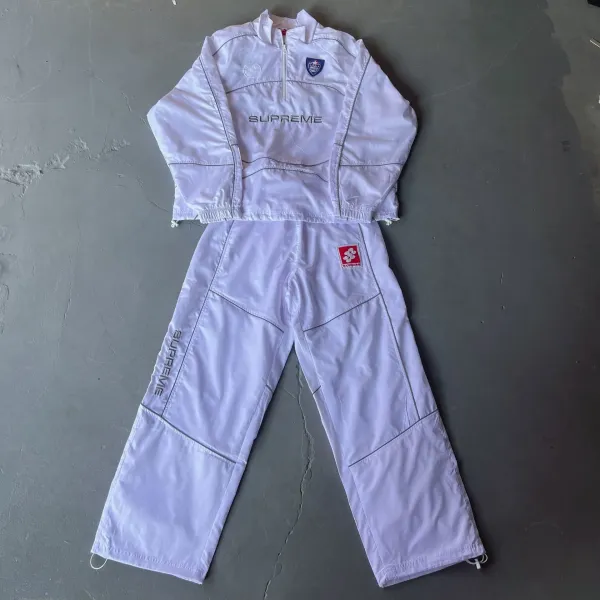Supreme Logo Tape Sweatpants Black - 20
