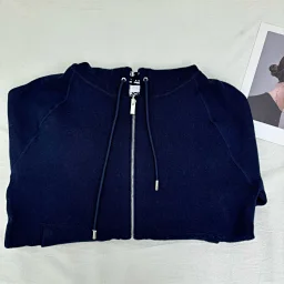 thumbnail for The new reverbial hooded zipper-knit cardigan is unisex