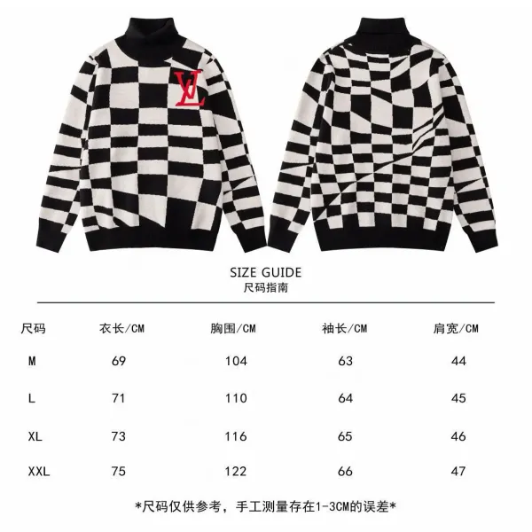 Gucci GG Monogram Knit Sweater Black Beige - 5