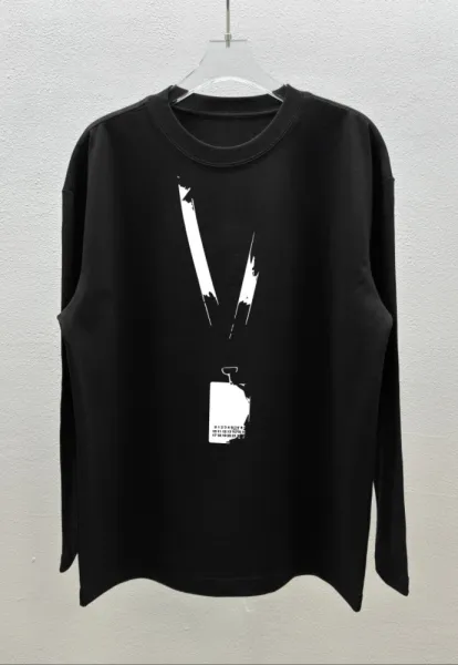 Off-White Numeric Paint Splatter Long Sleeve T-Shirt Black - 43