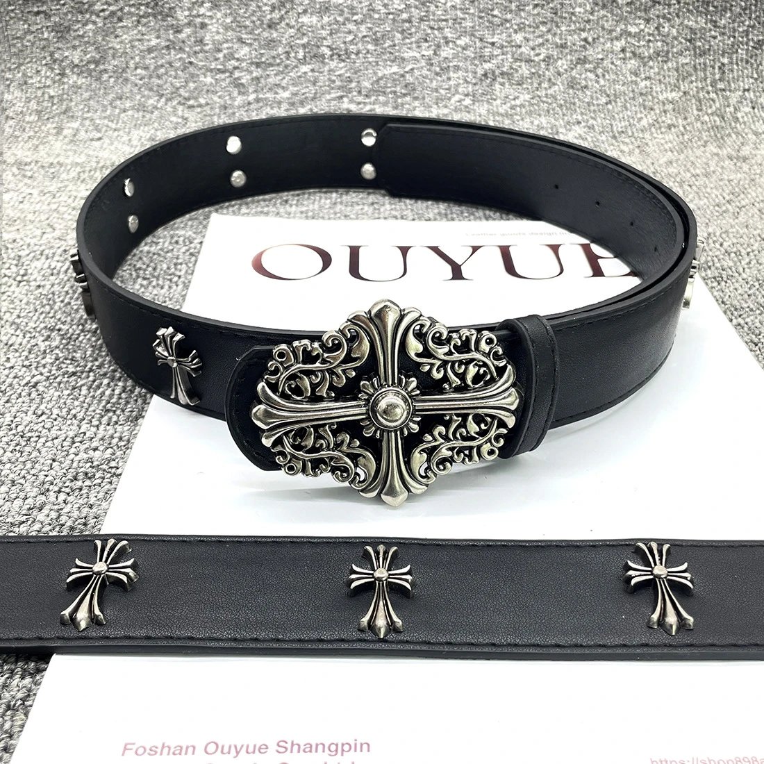 [8 Cross Patterns] Cross-Studded Holy Sword Belt