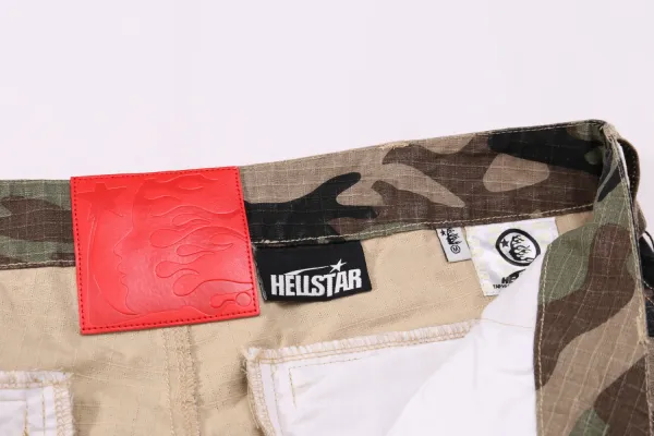 Hellstar Logo Print Light Wash Wide-Leg Jeans - 29