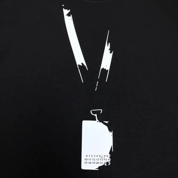 Off-White Numeric Paint Splatter Long Sleeve T-Shirt Black - 44