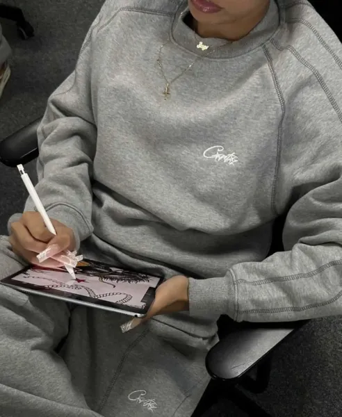 Cavaleiro Gray Heather Sweatshirt and Sweatpants Set - 6