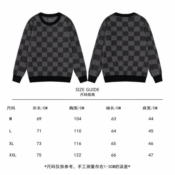 Gucci GG Monogram Knit Sweater Black Beige - 9