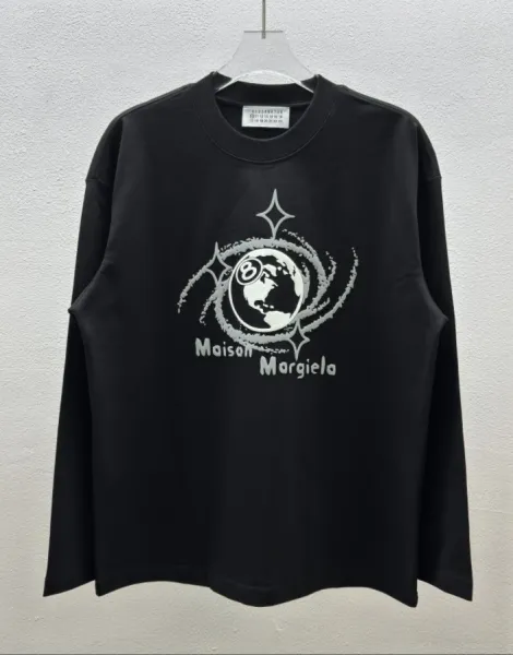 Off-White Numeric Paint Splatter Long Sleeve T-Shirt Black - 39