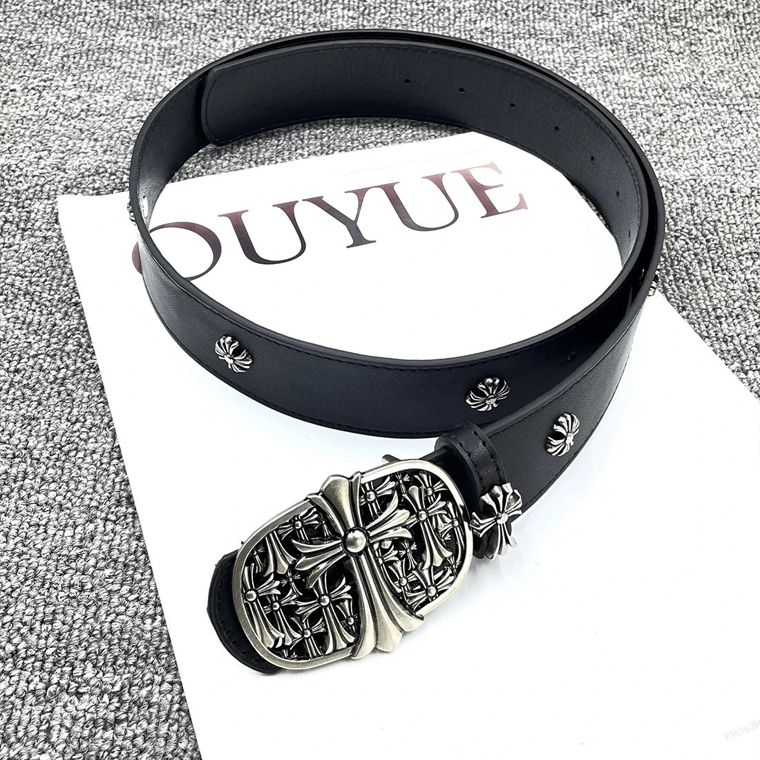 [Eight-Star Multi-Cross] Cross-Design Rivet Holy Sword Belt