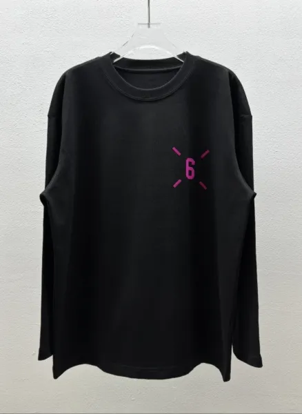 Off-White Numeric Paint Splatter Long Sleeve T-Shirt Black - 33