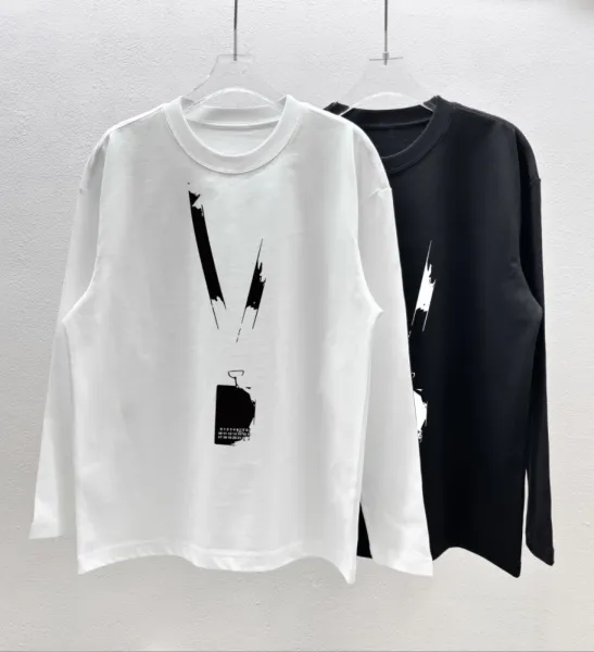 Off-White Numeric Paint Splatter Long Sleeve T-Shirt Black - 41