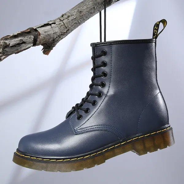 Dr. Martens 1460 Navy Blue Smooth Leather 8-Eye Boots Martin Boots - 1
