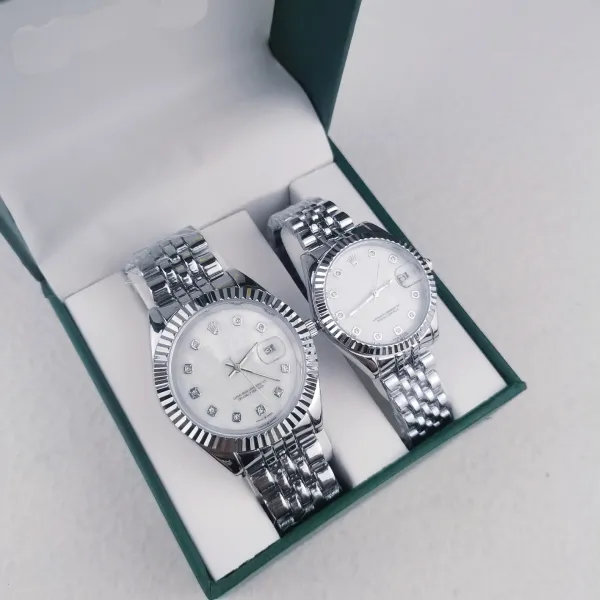 Rolex Datejust White Mother-of-Pearl Dial Diamond Hour Markers Stainless Steel Watch Watches - 1