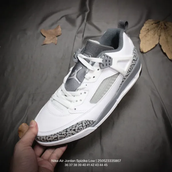 Air Jordan Spizike Low White Cement Grey Sneakers Basketball Shoes - 1